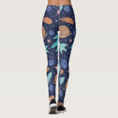 Leggings Ginger cat dans l'aventure de galaxie spatiale (Dos)
