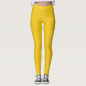 Leggings Gingham matelassé jaune et blanc (Devant)