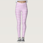 Leggings Gingham rose pâle (Devant)