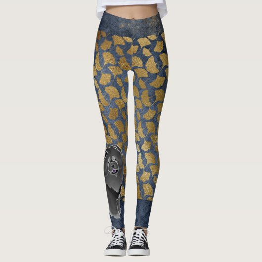 Leggings GINKGO les GUÊTRES noires de bouffe ! ! ! (Devant)