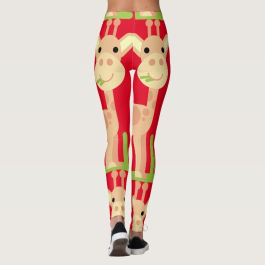 Leggings Girafe mignonne en train de mâcher  Thunder_Cove (Dos)