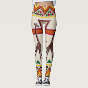 Leggings Girafes dans des guêtres de l'Afrique