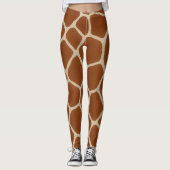 Leggings Giraffe Joueuse Halloween Imprimer Crème Brown cha (Devant)