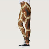 Leggings Giraffe moderne Imprimer brun (Gauche)