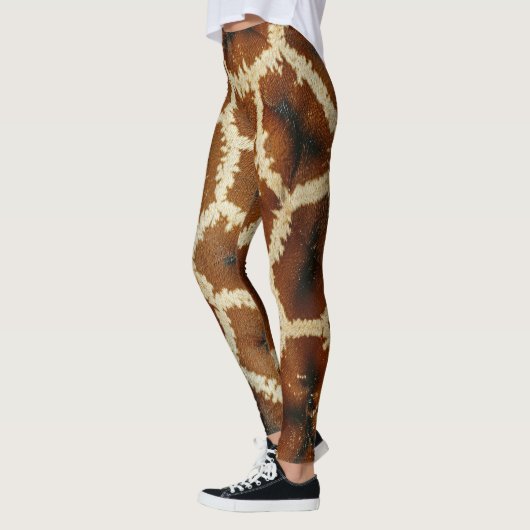 Leggings Giraffe moderne Imprimer brun (Gauche)