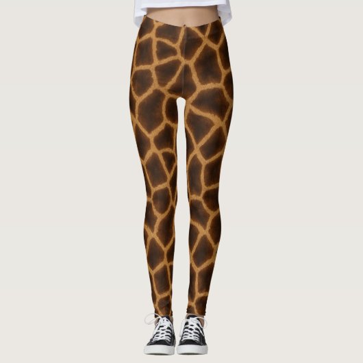 Leggings Giraffe photoréaliste cachée (Devant)