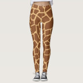 Leggings Giraffe Poster de animal Brown Spots Motif (Devant)