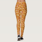 Leggings Giraffe Skin Golden Brown Texture (Dos)