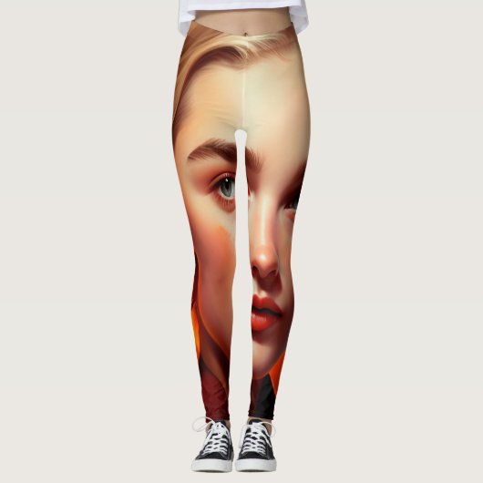 Leggings Girl with blue eyes (Devant)