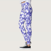 Leggings Girly Blue Butterflies Whimsical Patterned (Gauche)