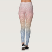 Leggings Girly Blush Rose Gold Blue ombre (Dos)