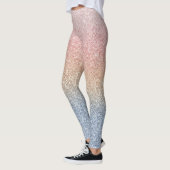 Leggings Girly Blush Rose Gold Blue ombre (Gauche)