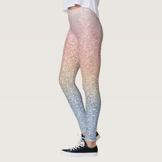 Leggings Girly Blush Rose Gold Blue ombre (Gauche)