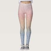 Leggings Girly Blush Rose Gold Blue ombre (Devant)
