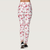 Leggings Girly red butterfly whimsical patterned (Dos)