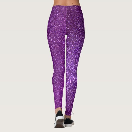 Leggings Girly Sparkly Royal Purple Parties scintillant (Dos)