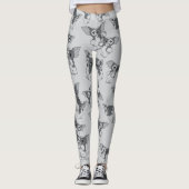 Leggings Gizmo | Motif noir et blanc (Devant)