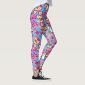 Leggings Gizmo | Pink Peace & Love Motif (Droite)