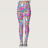 Leggings Gizmo | Pink Peace & Love Motif (Devant)