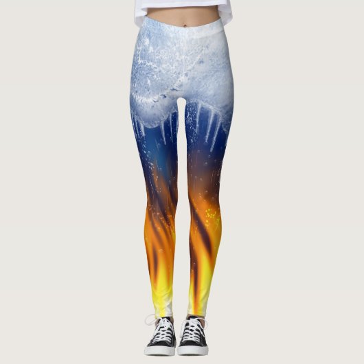 Leggings Glace et flamme (Devant)