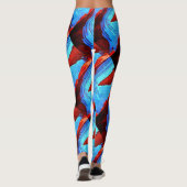 Leggings glace rouge abstraite (Dos)