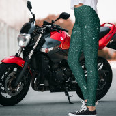Leggings Glam Cadeau mignon Moderne Hunter Green Sparkle Pa