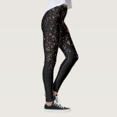 Leggings Glam Diva Couleur élégante Pois Splatter Noir (Droite)