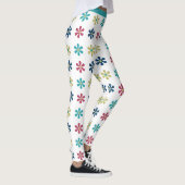 Leggings Glam Girly 60s Parties scintillant Fleurs or bleu (Droite)