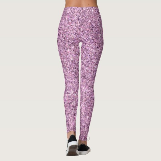 Leggings Glam Glitz Purple Mermaid Parties scintillant TEXT (Dos)