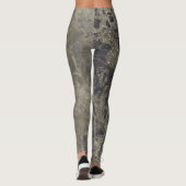 Leggings Glam Marbre Granit Brillant Élégant Style Designer (Dos)