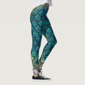 Leggings Glam Mermaid Balances de poisson Turquoise violet (Droite)