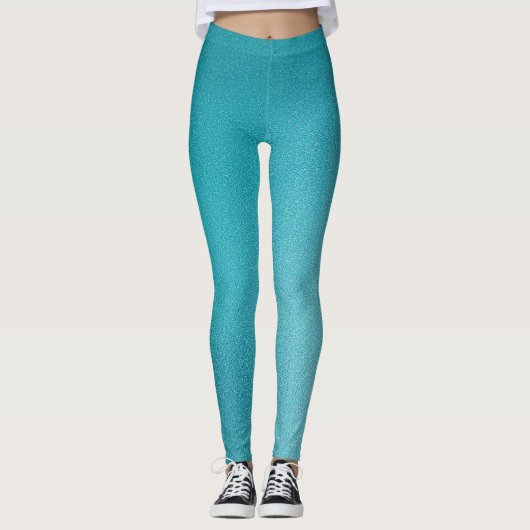 Leggings Glam Parties scintillant turquoise (Devant)