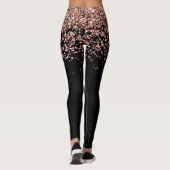 Leggings Glam rose Gold Blush Pink Parties scintillant (Dos)