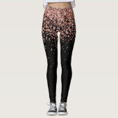 Leggings Glam rose Gold Blush Pink Parties scintillant (Devant)