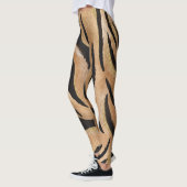 Leggings Glam Tiger Imprimer Chat sauvage Animal Motif Faux (Gauche)