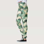 Leggings Glam vert Gold Abstrait (Gauche)
