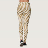 Leggings Glam Zebra Stripes Motif Safari Gold ID1151 (Dos)