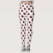 Leggings Glamor Red Parties scintillant scintille motif de (Devant)