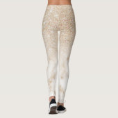 Leggings Glamorous Gold White Glitter ombre (Dos)