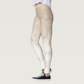 Leggings Glamorous Gold White Glitter ombre (Gauche)