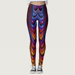Leggings ~glanzend goudblauw ~ Origineel