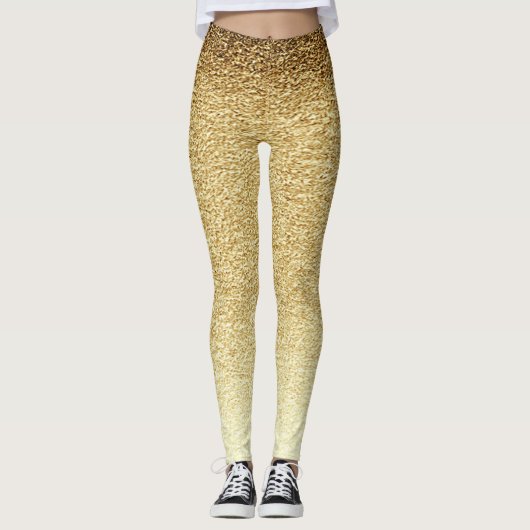 Leggings Glitterie or mignonne (Devant)