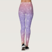 Leggings Glitterie violet et rose (Dos)