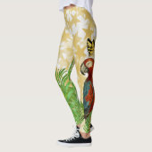 Leggings Glittery Gold Stars Parrot et Papillon (Gauche)