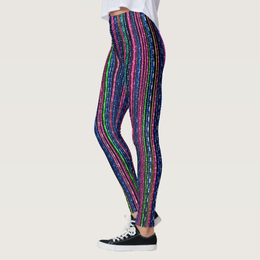 Leggings Glitz et Glam Sparkly Stripes (Gauche)