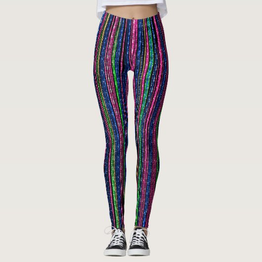 Leggings Glitz et Glam Sparkly Stripes (Devant)