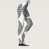 Leggings Globe À damiers noir/blanc Thunder_Cove (Droite)