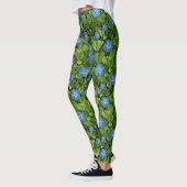 Leggings Gloire du matin en bleu et vert (Gauche)