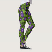 Leggings Gloire du matin en violet et vert (Droite)