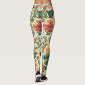 Leggings Gnome a flower motif design (Dos)